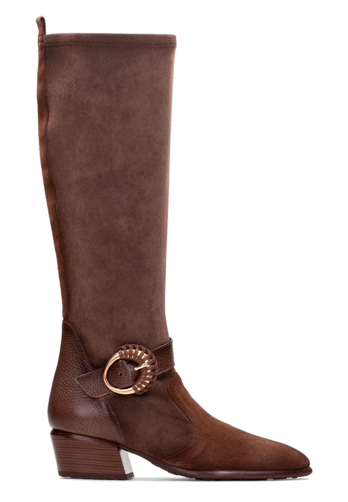 Kozačky Elegantní Vysoké Dámské Kožené Velurové Boty Hispanitas 37