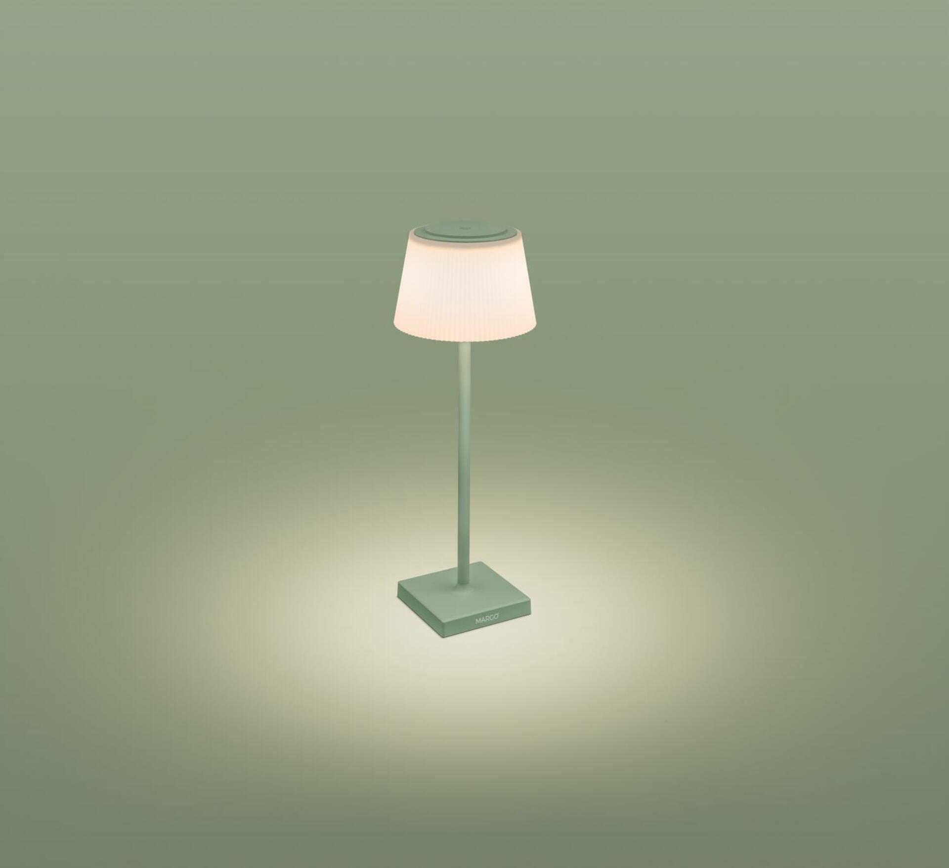 Centúry Nabíjacie stmievateľné stolné Led svietidlo Margo zelené 4W 3000K IP54