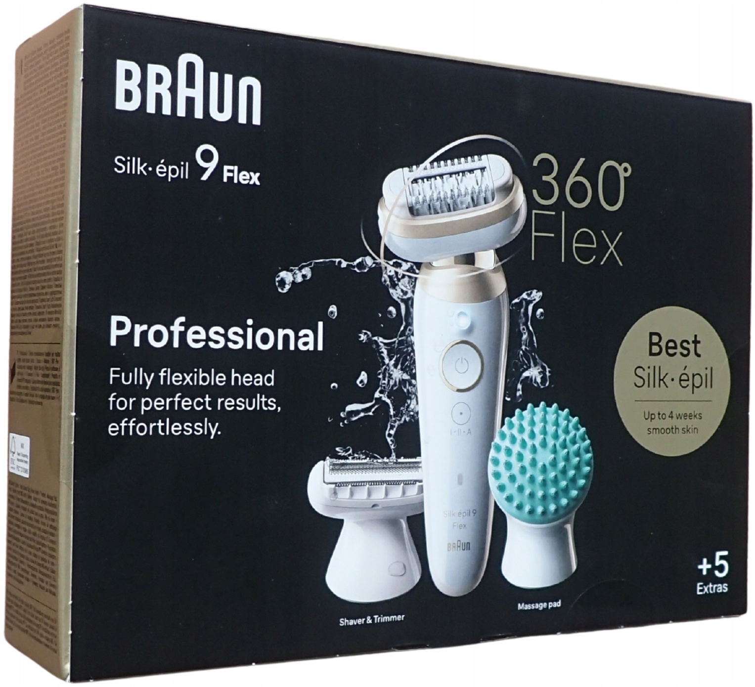 Depilátor Holiaci strojček na bikiny Nóg Braun 9-071 Silk-Epil 9 Flex 3D 5 doplnkov