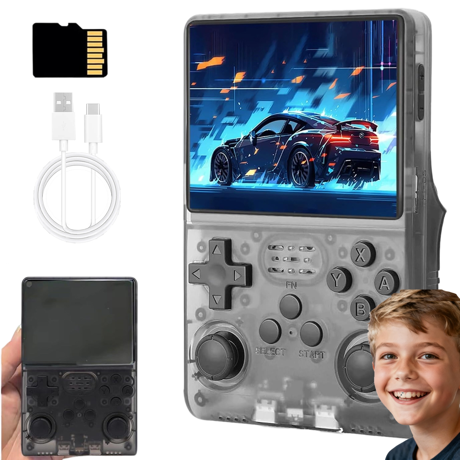 Konsola Retro R40S Czarna 256GB 3.5 Cala Ips Oca Hd Linux Gra Dla Graczy