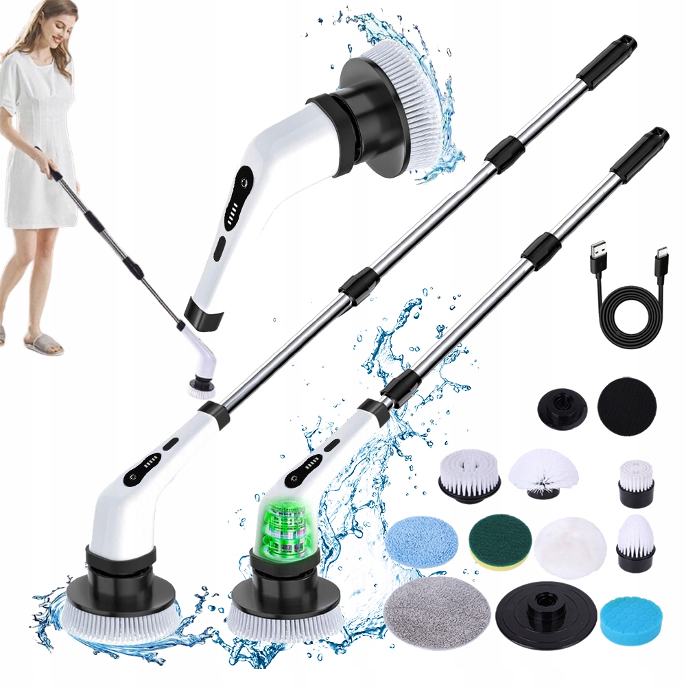 Levně Elektrický Čisticí Kartáč Na Úklid, Rotační, Bezdrátový, 9 V 1