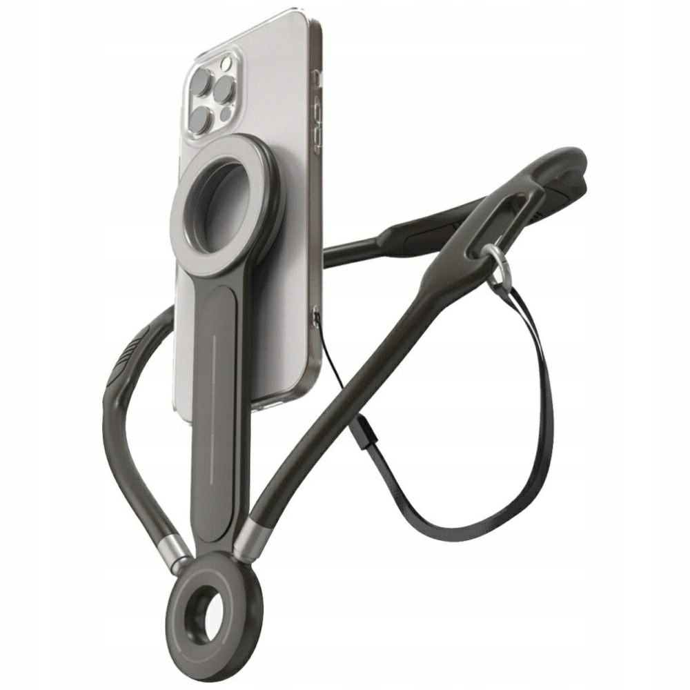 Magnetický držák na krk 4smarts Pov pro chytré telefony antracit