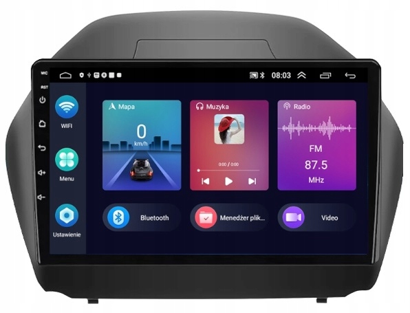 Rádio Navigácia Gps Android Bt Hyundai IX35 2009-2015 Carplay Wifi 2/64 Gb