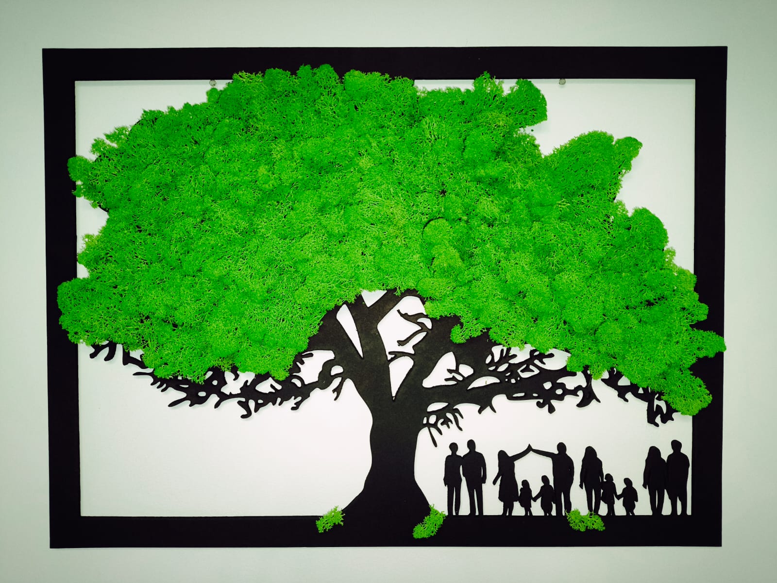 Obraz Nástenná dekorácia Strom Rodina Vylepený machom 66x49 cm