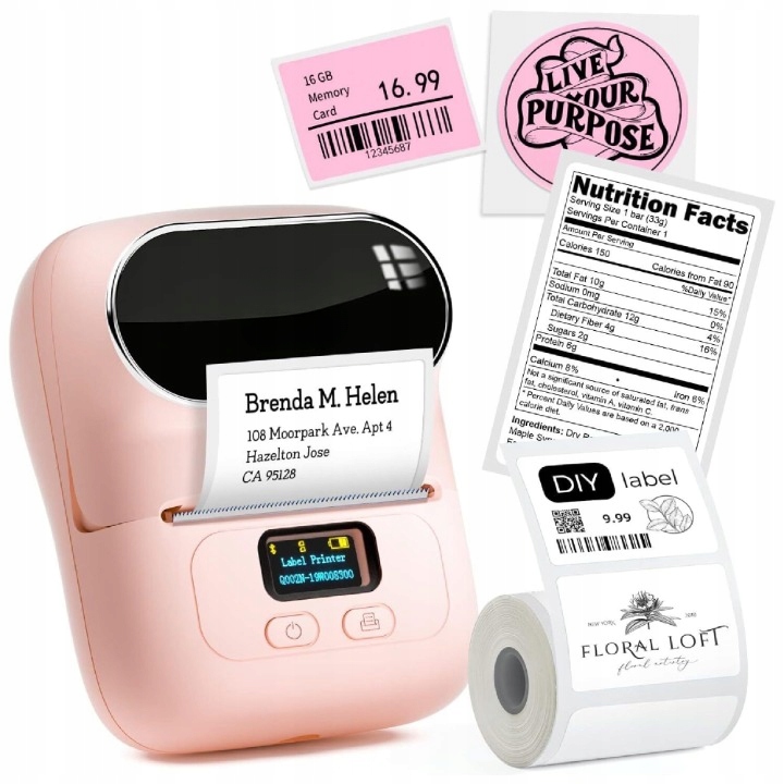 Phomemo M110 kapesní mini tiskárna samolepek samolepících štítků Bt