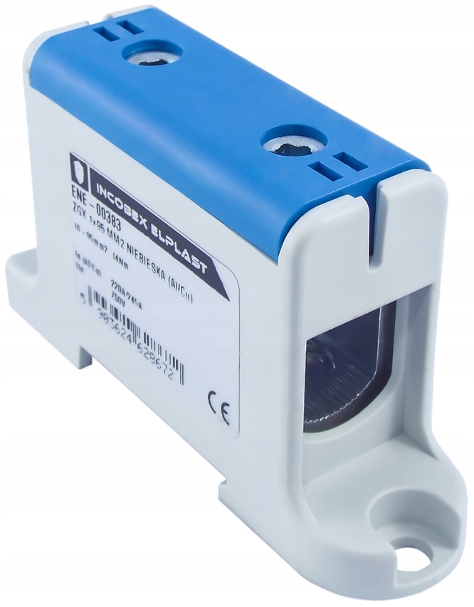 ZŁĄCZKA SZYNOWA JEDNOPOLOWA ZGX 1x95 MM2 NIEBIESKA (Al/Cu) INCOBEX