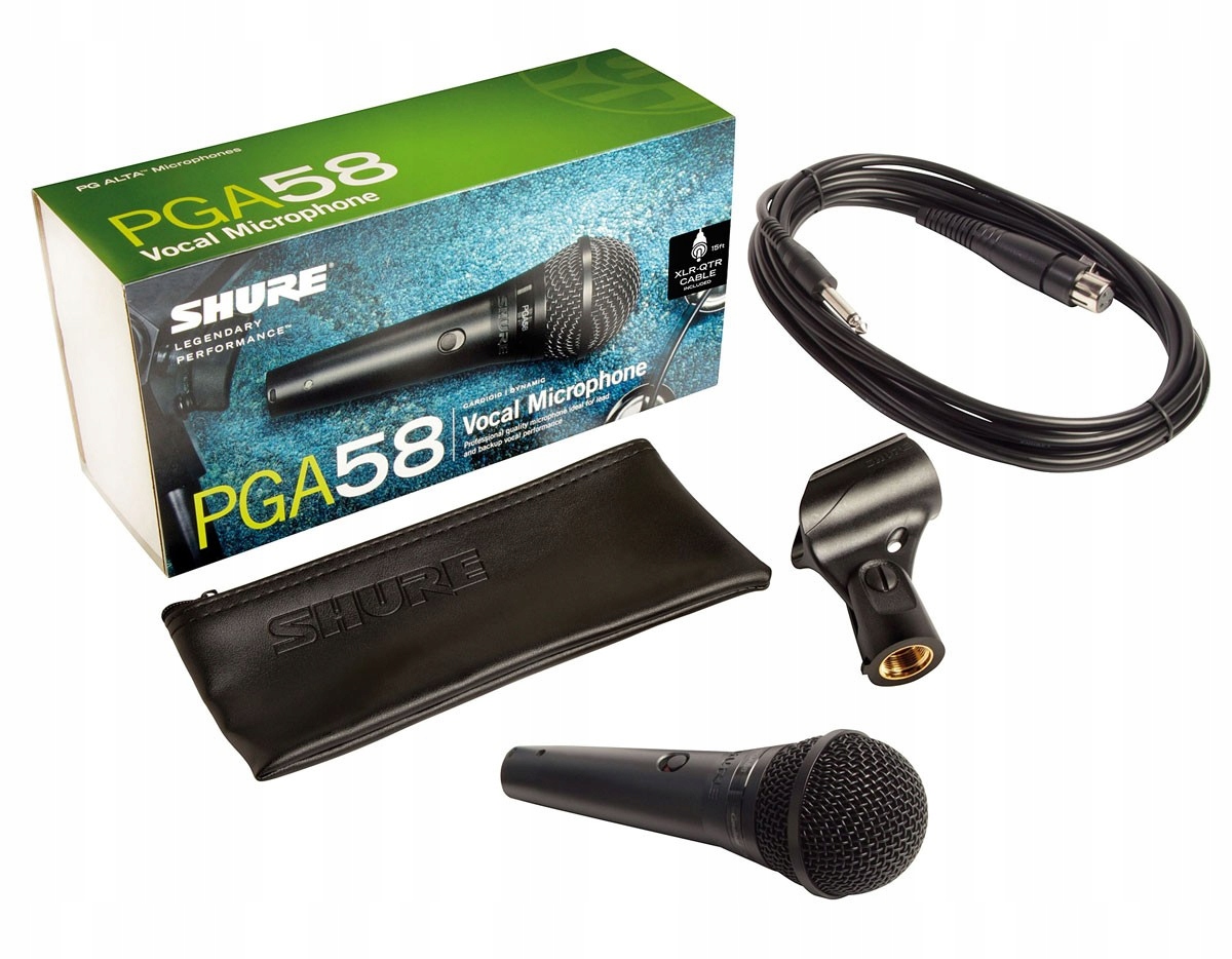 Shure PGA58-QTR-E – dynamický vokální mikrofon s kabelem XLR-Jack