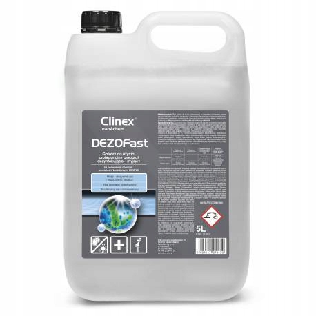 

Clinex DEZOFast 5L płyn dezynfekujący wirusobójczy