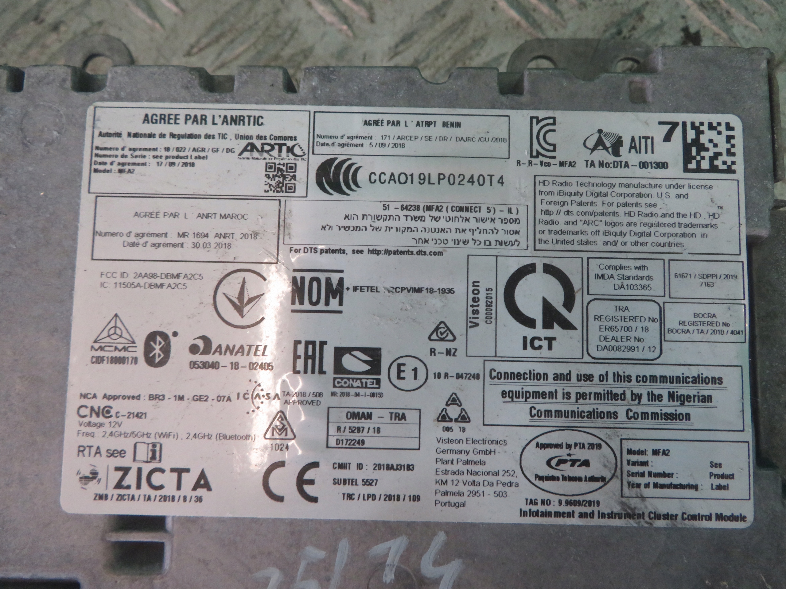 control unit RADIA navigation devices RENAULT TRAFIC A9079008805 21R