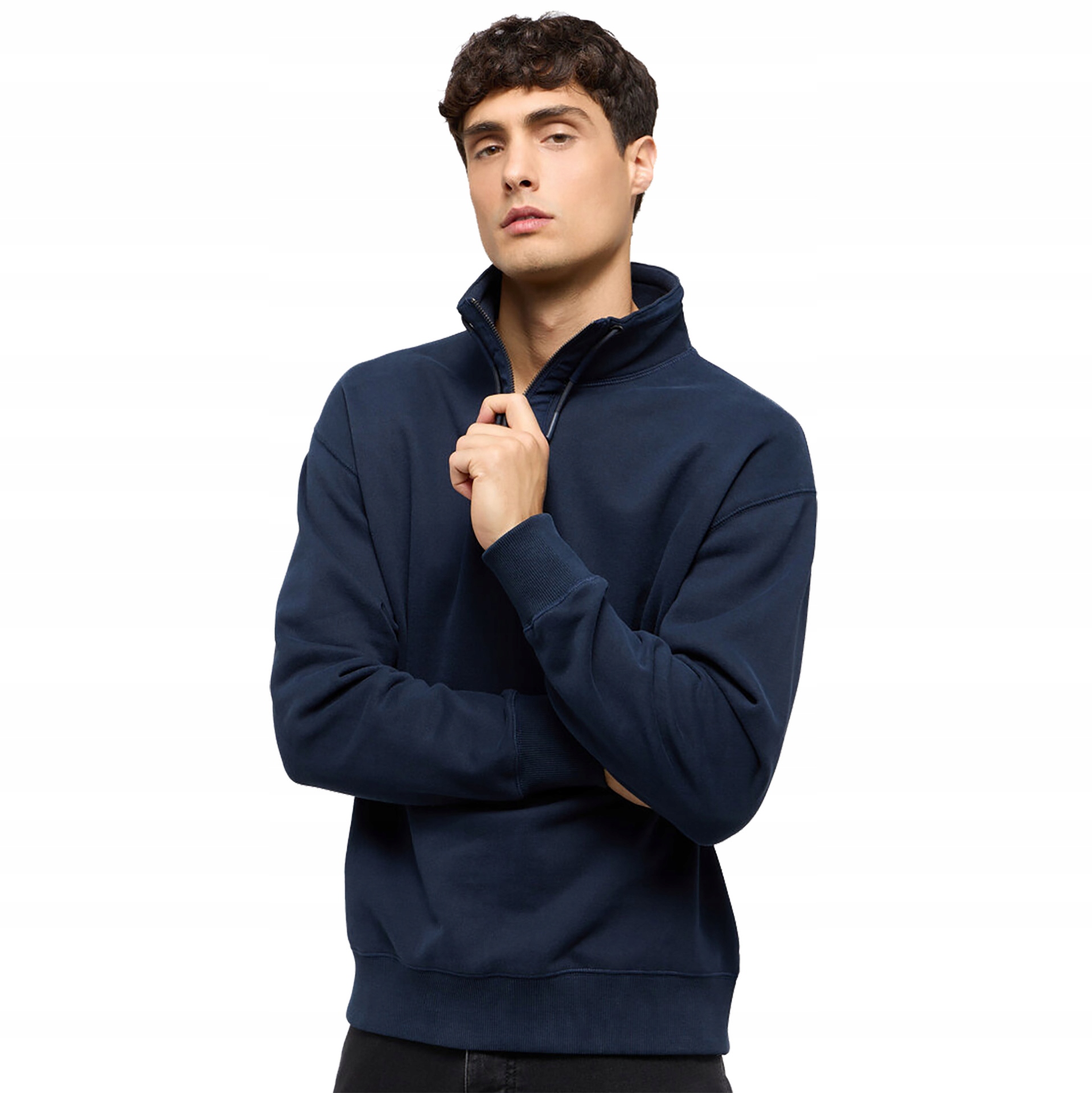 Pánská mikina Mustang Franklin Dark Sapphire, vel XL