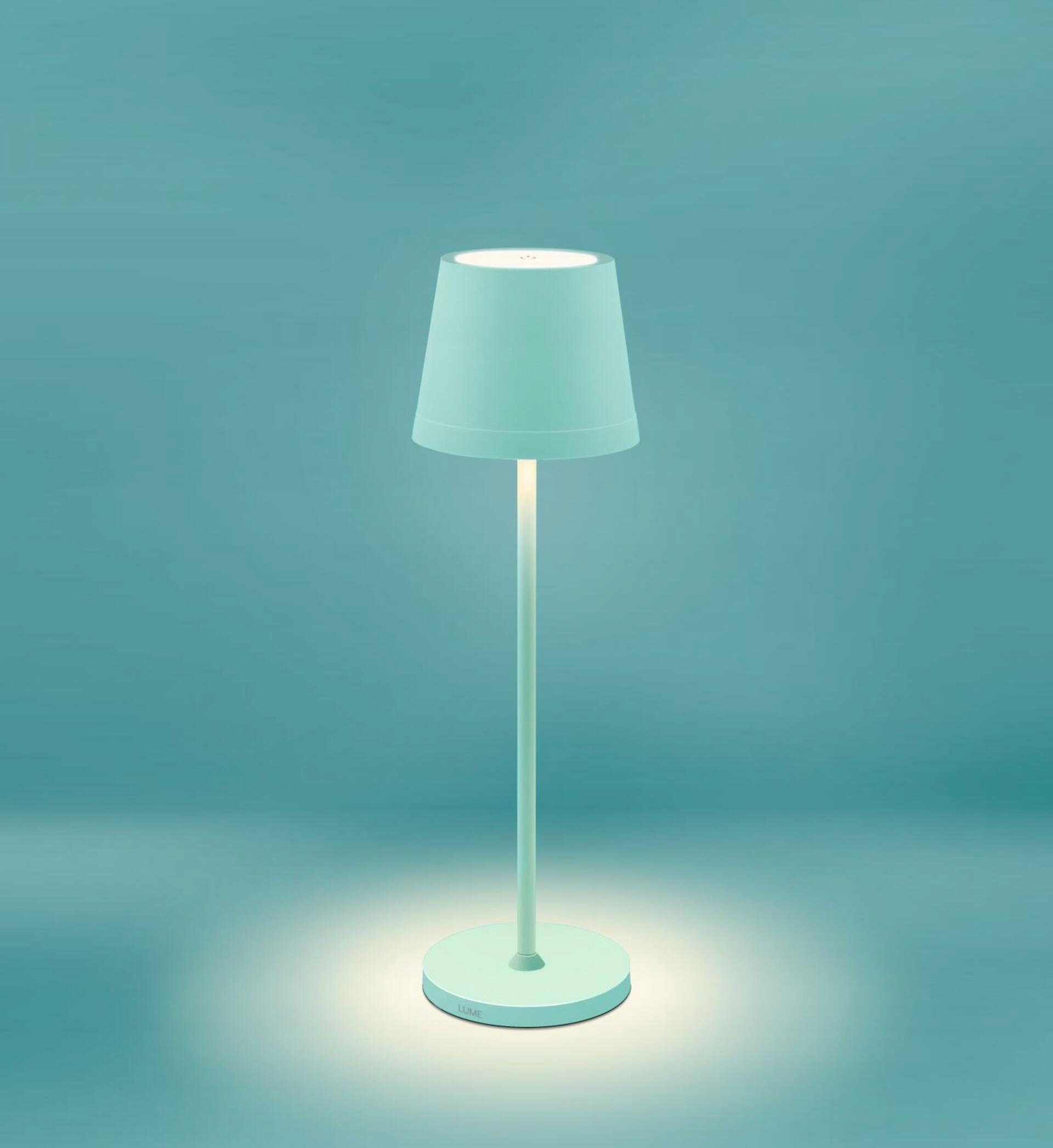 Centúry Nabíjacie stmievateľné Led svietidlo Lume Plus tyrkysová 2,2W 2700K Ip