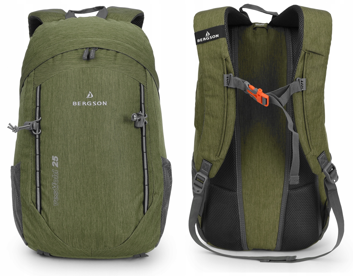 Plecak Bergson Vestfold 25L Lekki Wentylowany Zielony
