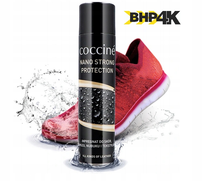 NANO PROTECTOR COCCINE IMPREGNAT DO BUTÓW 400 ml Dedykowany materiał do wszystkich materiałów