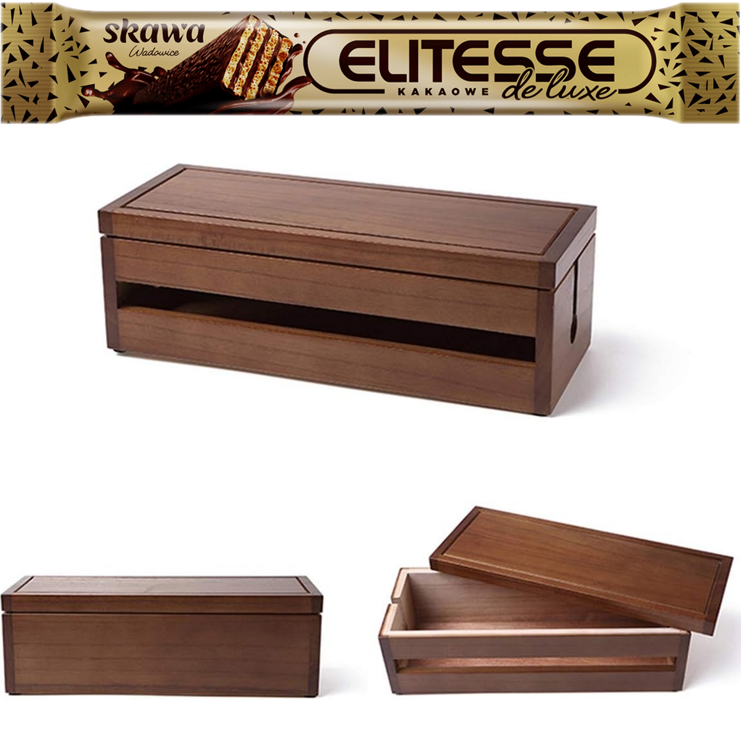 Inspirun pouzdro na kabely ze dřeva Krabička 29,1x14,3x12,3 Nové