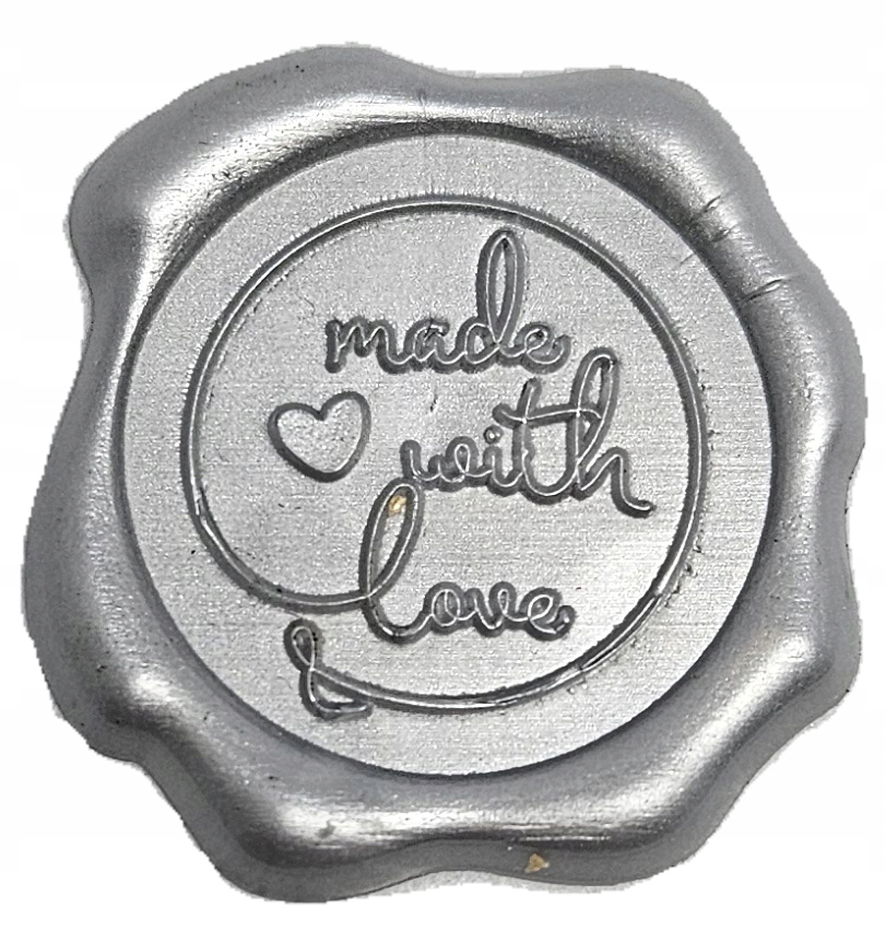 Odbicia Lakowe PIECZĘĆ LAKI MADE WITH LOVE SZARE 10szt