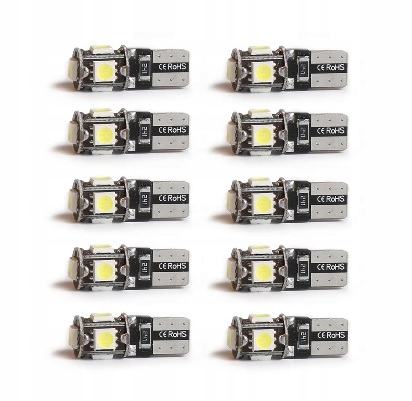 

10x Żarówka W5W T10 5 diod Led Smd canbus can bus