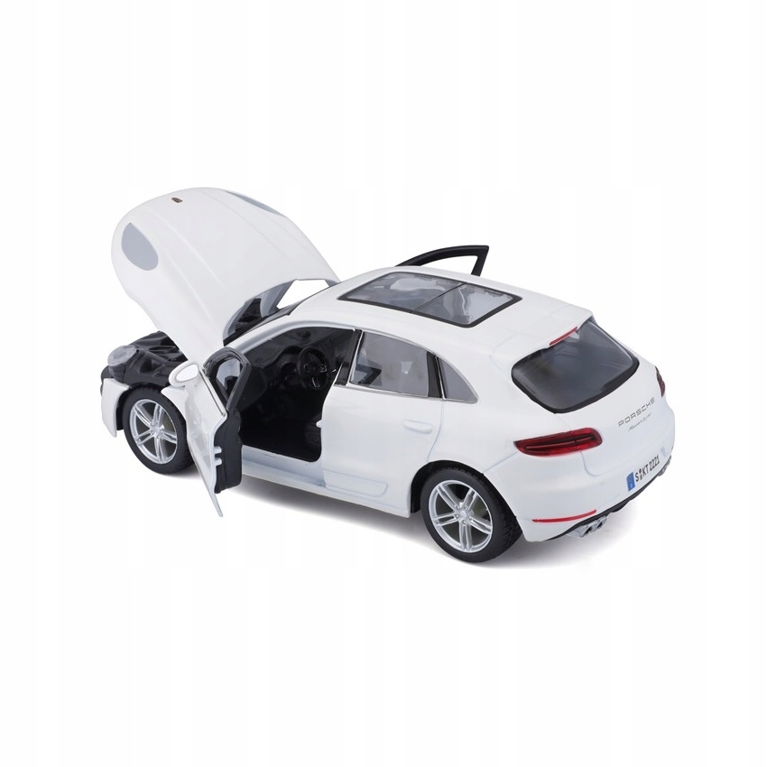 Porsche Macan BIAŁY 1:24 model Bburago 18-21077 Materiał metal plastik