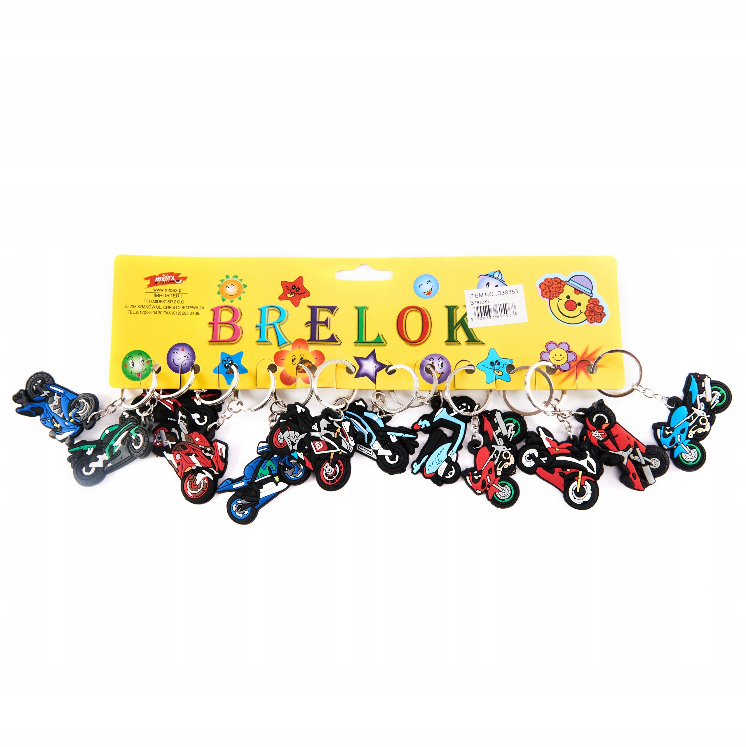 

Motocykl Motor Gumowy Brelok Zawieszka 12SZT