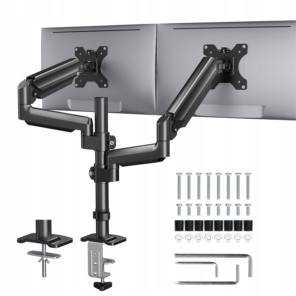 Nastavitelný Držák Na Stůl Pro 2 Monitory 13-32 Palců, Robustní, Nosnost: 9 Kg