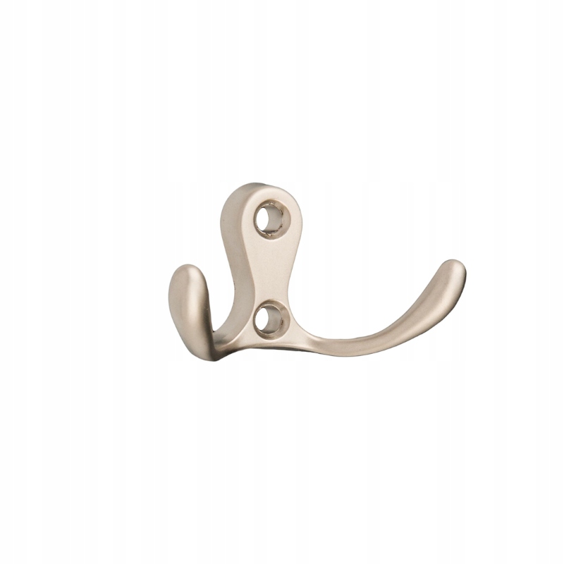 

Wieszak meblowy podwójny mały satyna DW19 haczyk