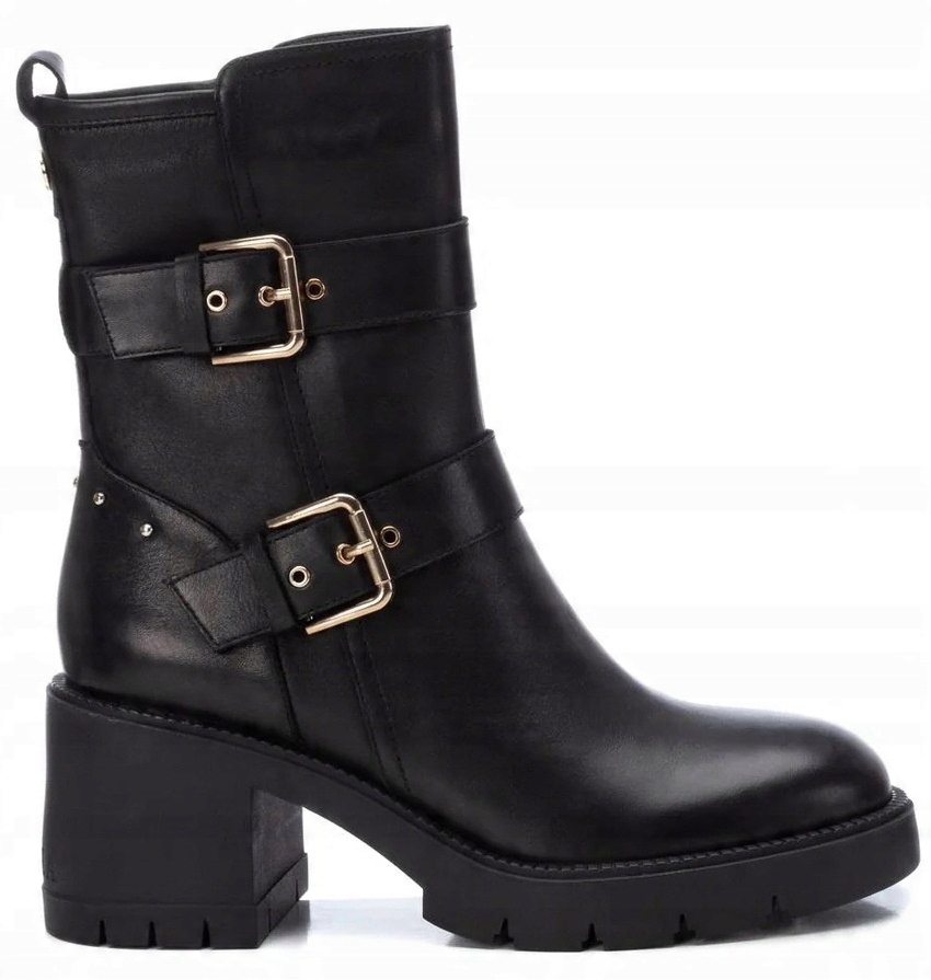 Carmela Černé Dámské Kožené Boty Kotníkové Boty Na Podpatku 38