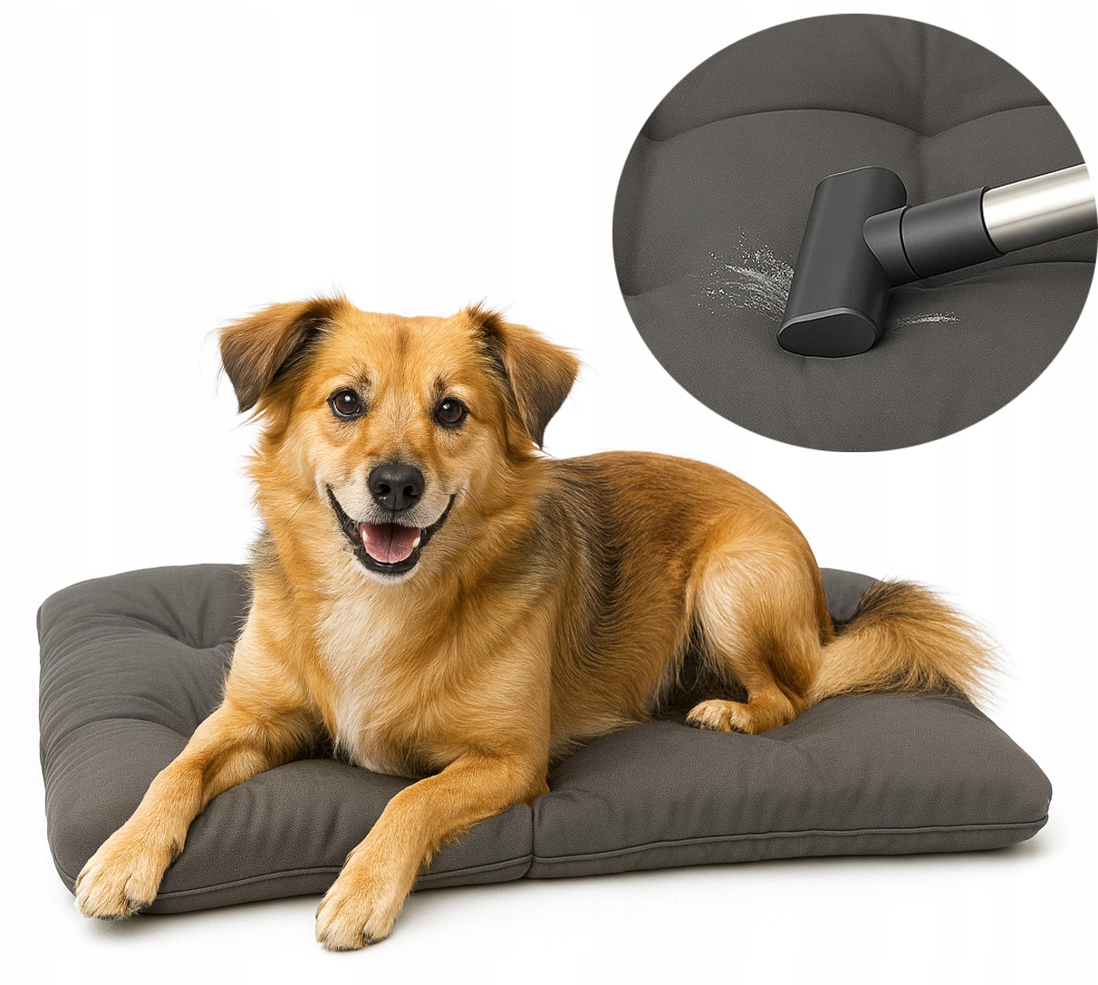 Levně Pelíšek pro psy potah polštář Basic 70x50 Mikrovlákno grafit