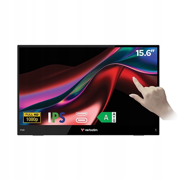 Monitor przenośny Verbatim Touch Monitor Light 15.6 Full Hd (1920x1080)