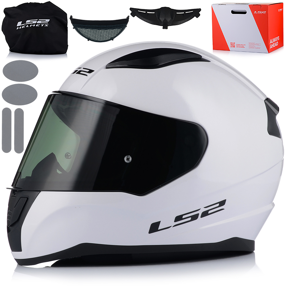 Motocyklová Prilba LS2 FF353 Rapid II Biela Lesklá Tónované Sklo