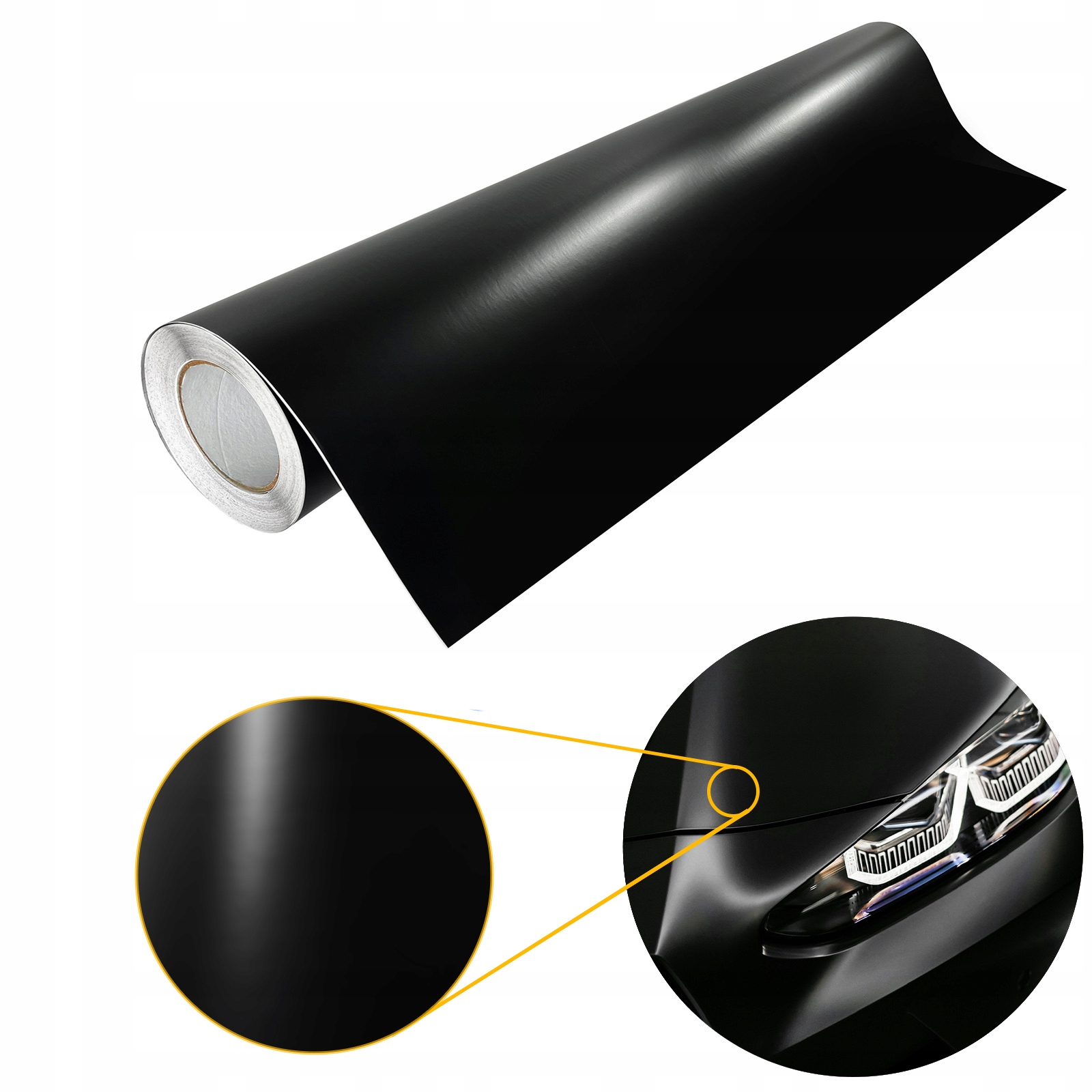 Termoplastická Dýha Hladká Černá Matná Na Masku Tuningovou Střechu Auta Diy