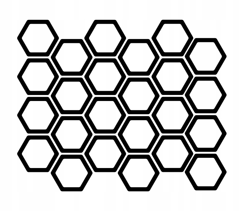 

Naklejka na samochód Hexagen 24 sztuki Pusty