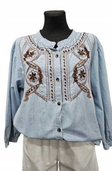 Fenoménní Košile Boho-výšivka, Zirkony-styl Etno-azaka Paris-nová Kolekce
