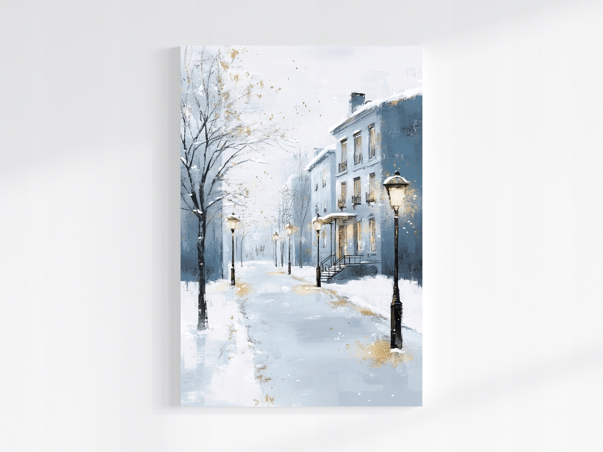 Obraz Na Plátně Canvas Krajina Grafika Město Kamínky Lucerny 80x120