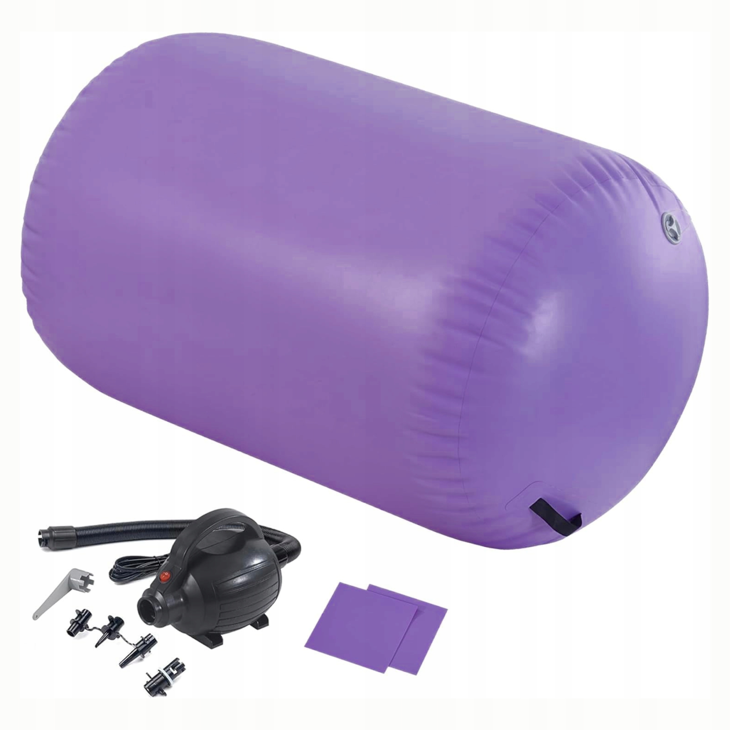 Nadmuchiwana Rolka Gimnastyczna 120X90CM Z Pompką Do Jogi Relaksu Fitness