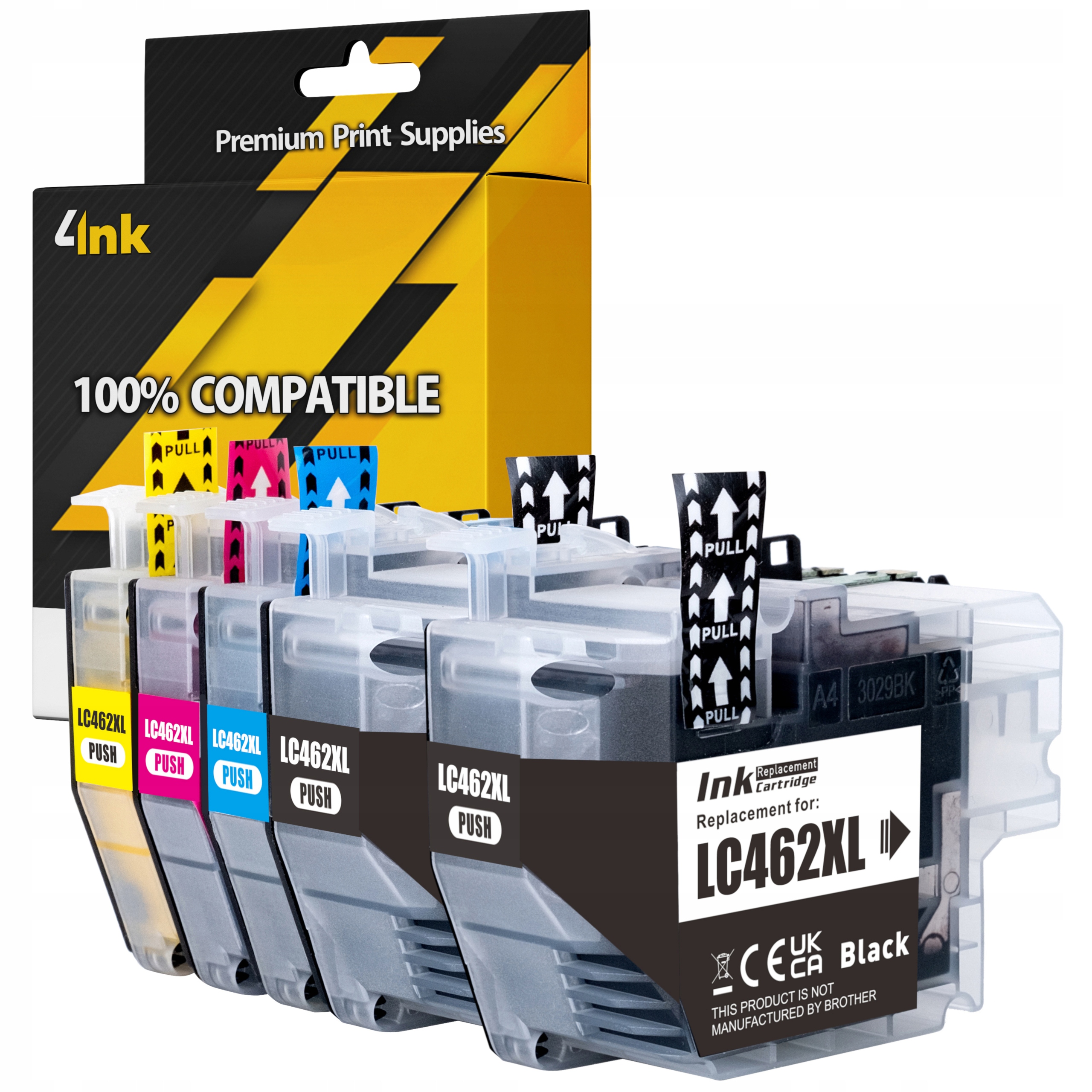 5x Inkousty LC-462 XL Pro Tiskárnu Brother MFC-J2340DW MFC-J3540 MFC-J3940