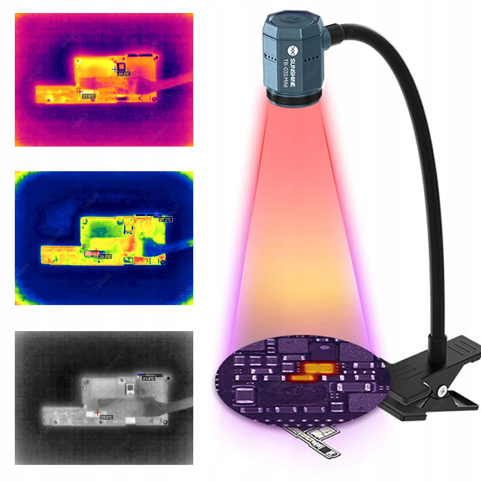 Termovizní Kamera Sunshine TS-03 Mini Držák Pro Mikroskop