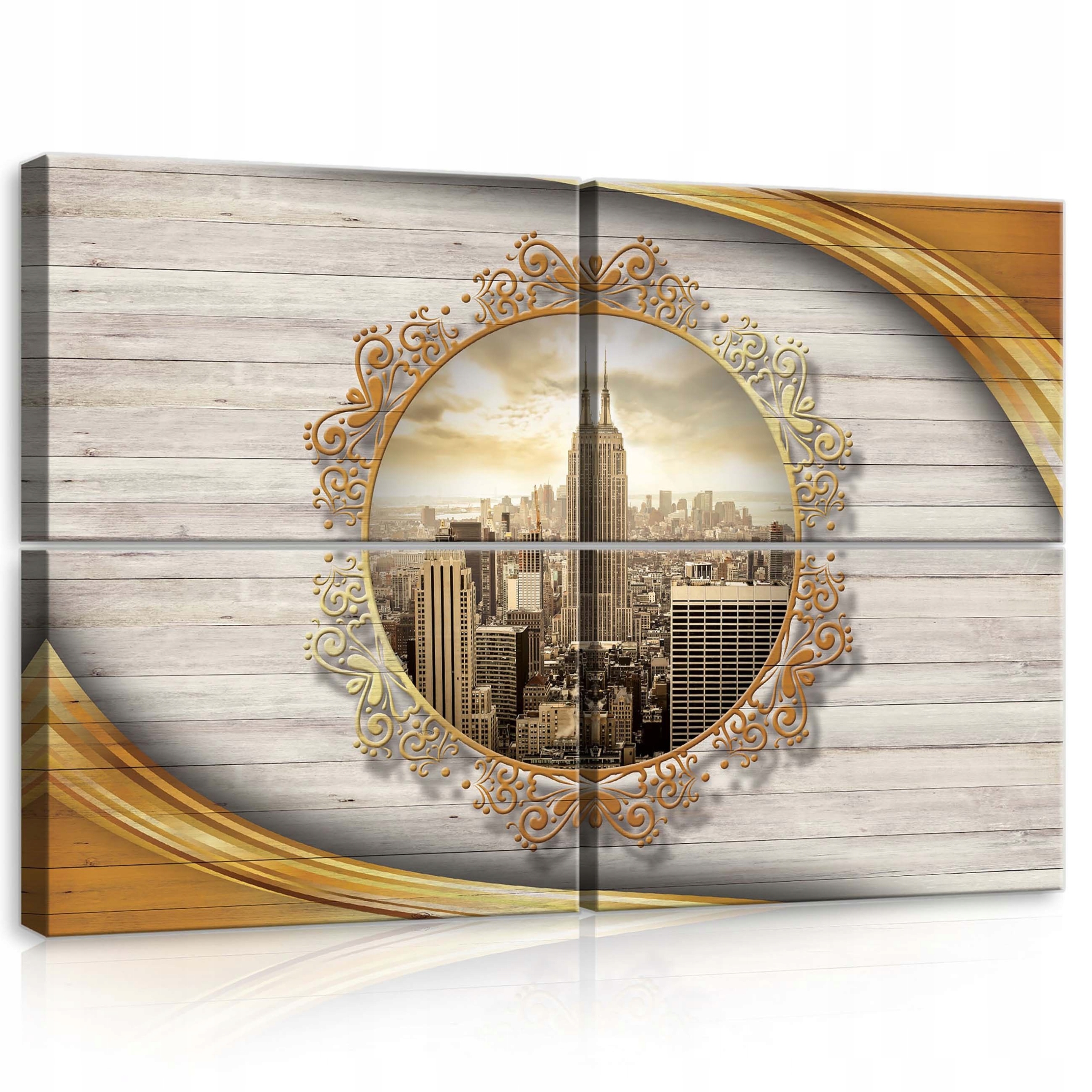 Obraz 120x80 New York Empire State Building polyptych bez rámu abstrakce