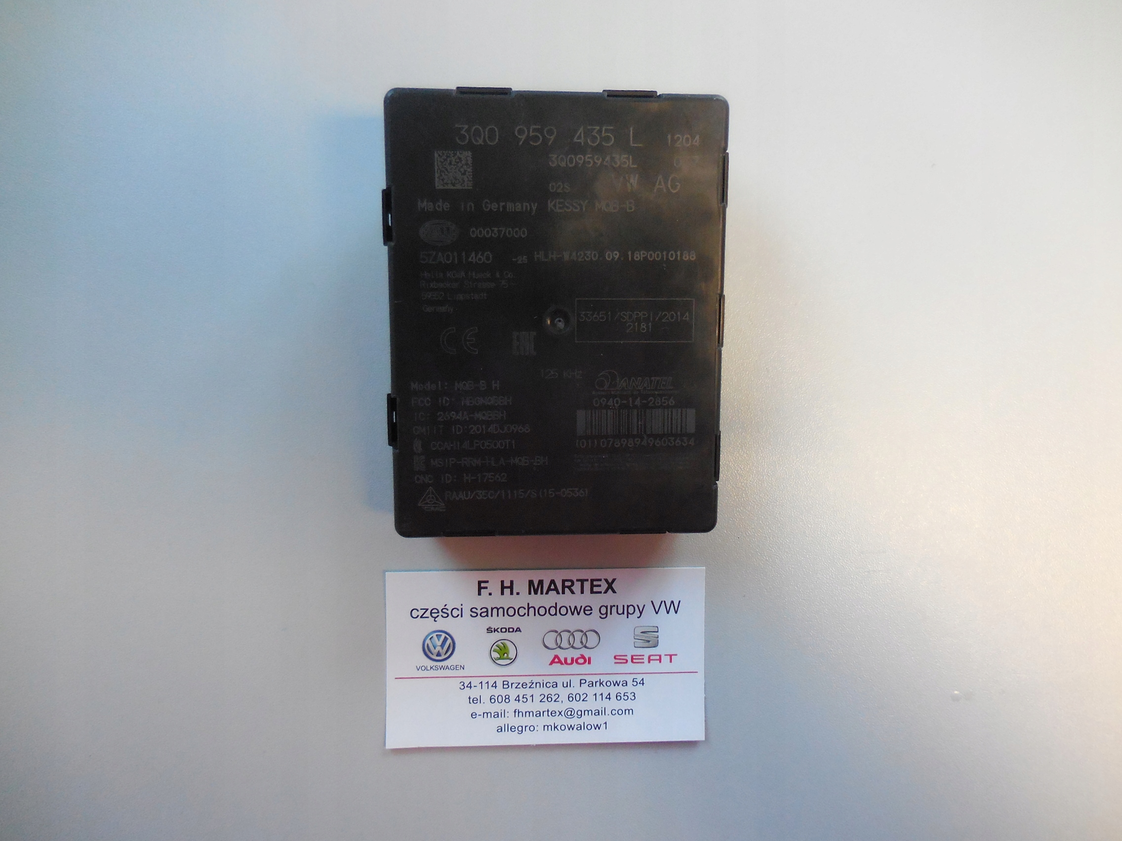 VW GOLF VII МОДУЛЬ KESSY 3Q0959435L