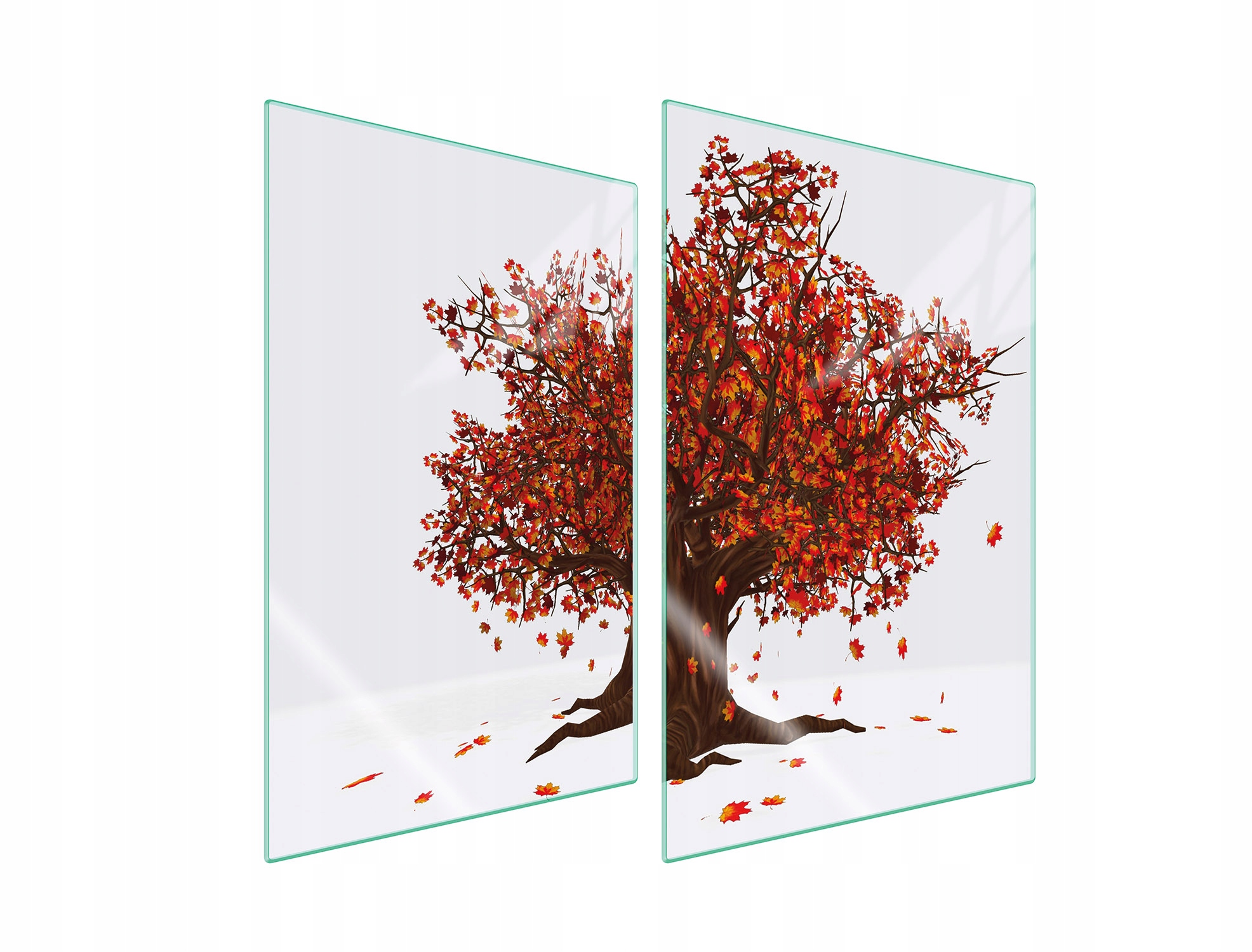 Skleněná Ochranná Deska Do Kuchyně 2x35x52 Dřevo Tvrzené Sklo