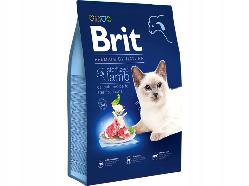 Karma dla kota Brit Premium by Nature Sterilized Jagnięcina 8 kg