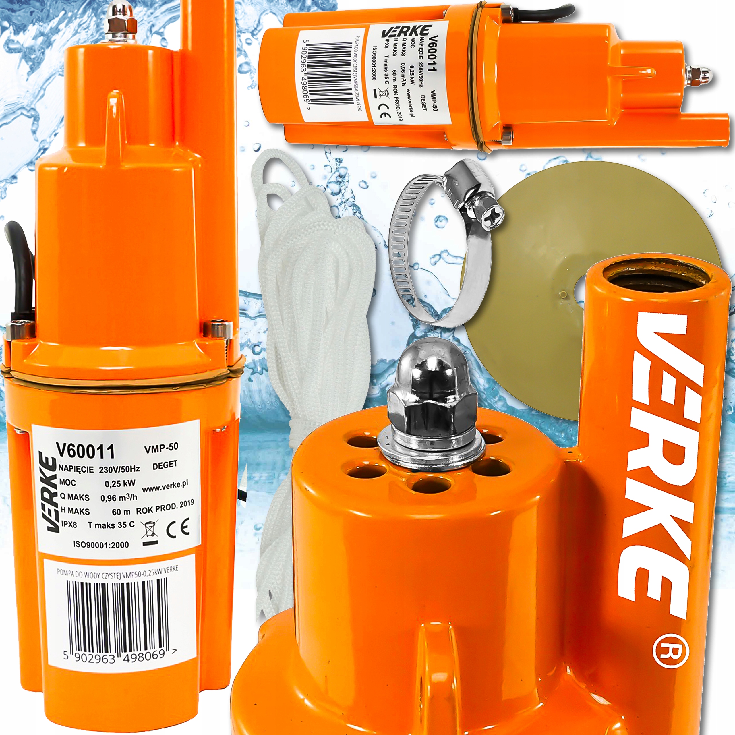 Pompa Do Wody Brudnej Czystej Studni Zanurzeniowa Nurek Ruska Głębinowa