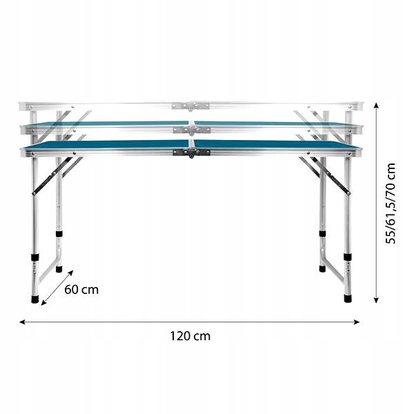 Zestaw Turystyczny Wytrzymały Stolik Krzesła 4 Osobowy Niebieski NILS CAMP Marka Nils Camp
