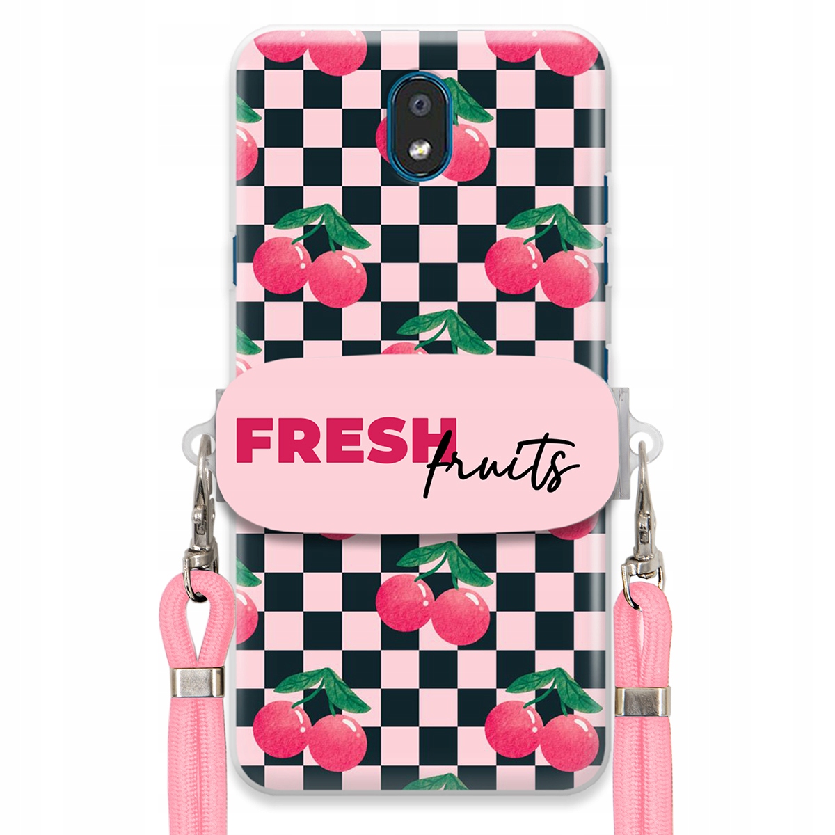 Pouzdro pro Lg K30 2019 Vodítko Pink Crossbody Držák na šachovnici Fresh Fruits
