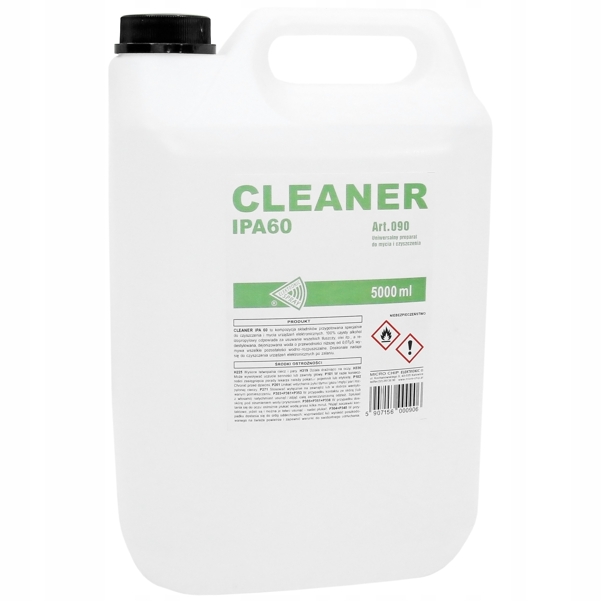 

Cleaner Ipa IPA60 Alkohol Izopropanol 5L 5000ml