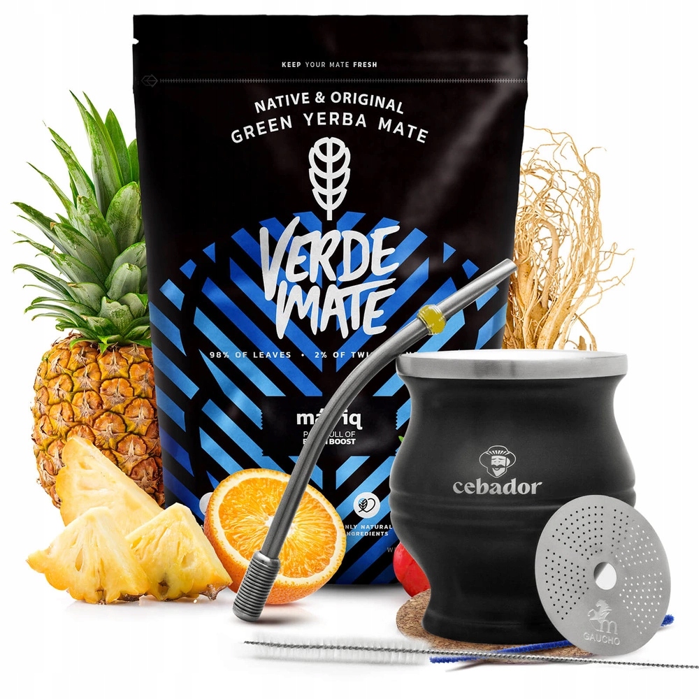 Levně Sada Yerba Mate Verde Mate Green Mas Iq TermoColador 500 g 0,5 kg