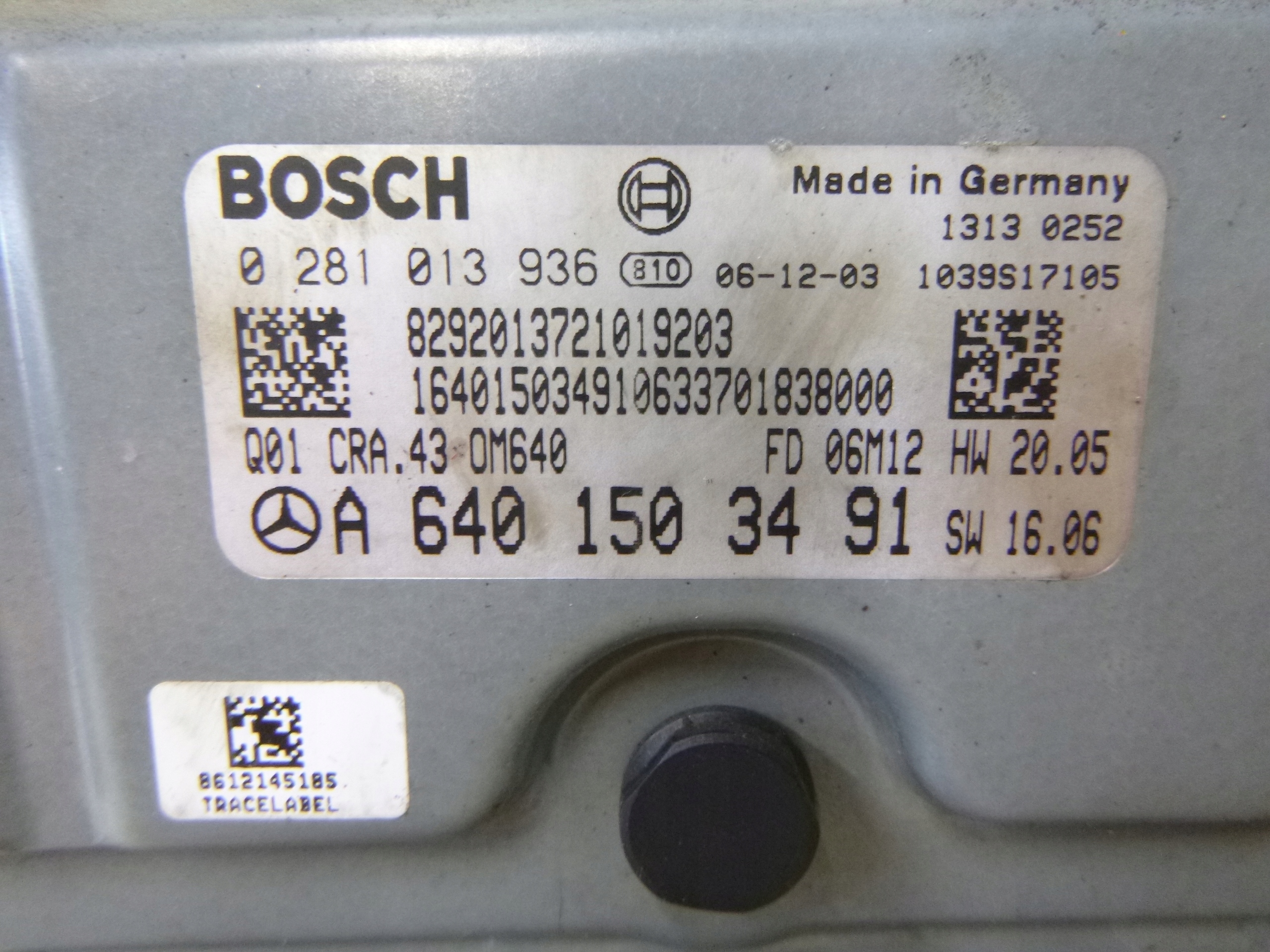 modulo computer Centralina Motore Mercedes W169 A KLASA 2007 A6401503491