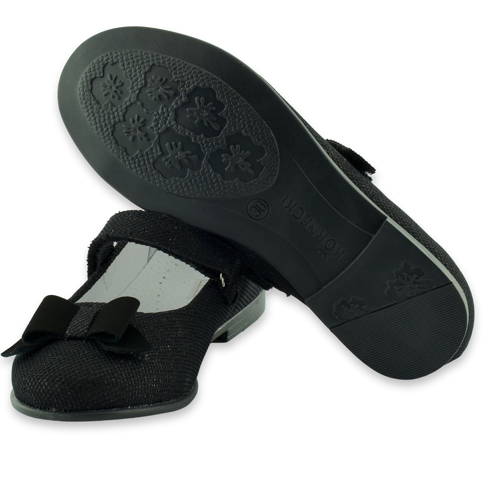 Czarne balerinki dla dziewczynki kokardka r.30 Bohater / Bajka brak