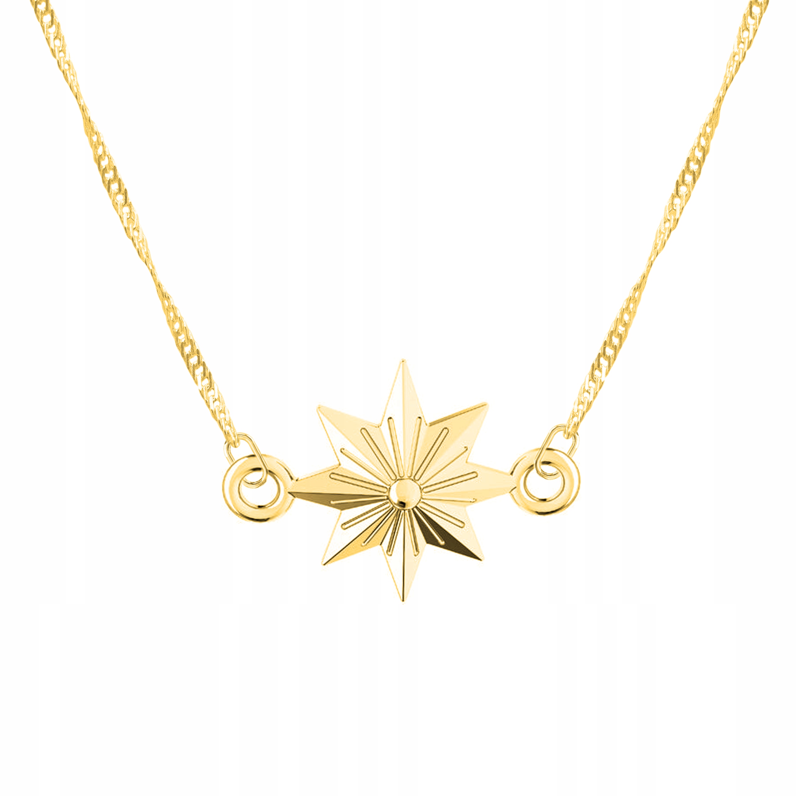 Řetízek zlatý náhrdelník 925 Hvězdička