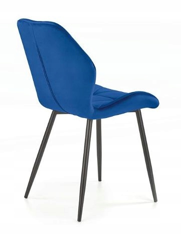 Modne krzesło tapicerowane K-453 Halmar Granatowe, czarne nogi Marka Halmar
