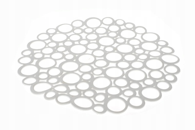 

Okrągła mata do zlewu 30 cm Bąble biały