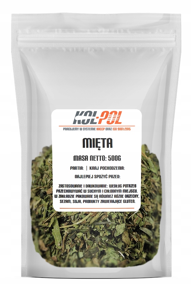 

Mięta Zielona 500g Liść Mięty Suszona 0,5kg